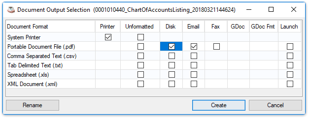 Document output